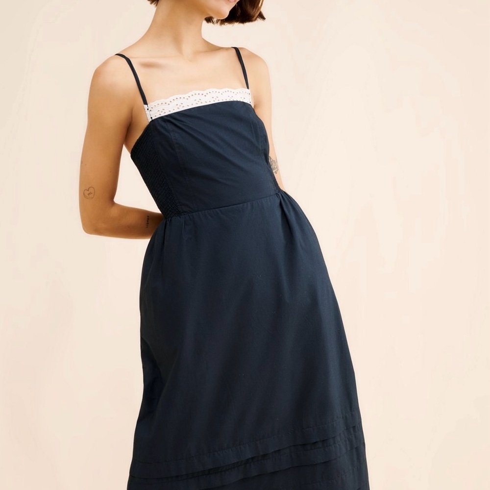 By Anthropologie Poplin Midi Sundress